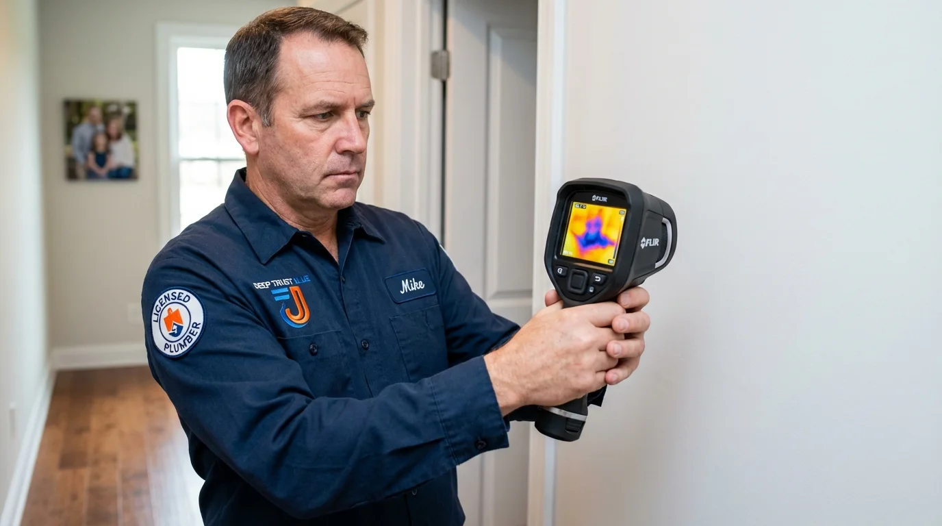 Thermal imaging leak detection by Johns Plumbing LLC in Bohemia